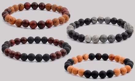 Men's Natural-Wood Bead Bracelets by Crucible
