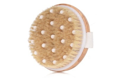 Dry / Wet Body Brush - Clear Dead Skin Cells Boar Bristle Brush