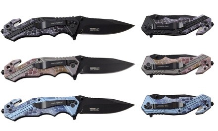 Tac Force Assisted-Opening Stainless Steel Snake Skin Rescue Knife