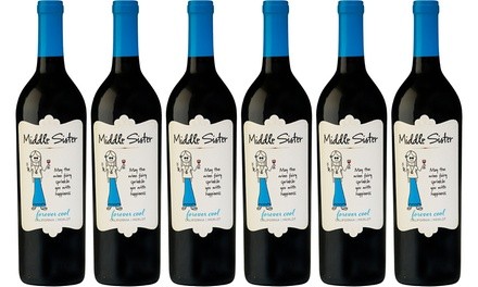 Vintage Wine Estates Middle Sister Forever Cool Merlot (6-Pack). Shipping Included.