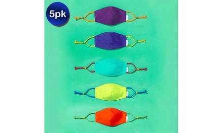 5 Pack: Kids Reusable School Masks