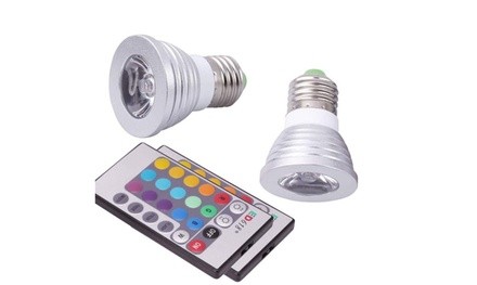 Magic Lighting LED Color Changing Light Bulb w/ Remote (2-Pack)