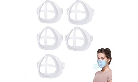 Face Mask Bracket Inner Support Frame for Comfortable Breathing-Reusable(5-pack)