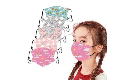 NEW Children's 5PC Outdoor Protective Mask Pure Cotton Reusable-