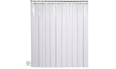 Mildew-Resistant Clear Shower Curtain