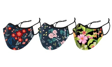 Two-Layered Floral Collection Face Mask With Adjustable Earloop (3-Pack)