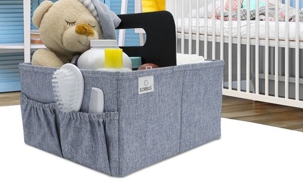 Sorbus Foldable Felt Nursery Caddy Organizer