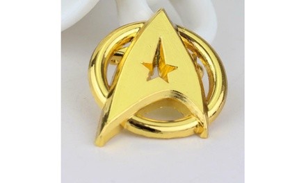 Star Trek Gold Plated Starfleet Communicator Brooch Badge Lapel Pin Fan Gift