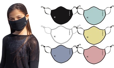 Solid Colors Dual-Layer Reusable Kids Face Mask With Adjustable Earloop (3-Pack)