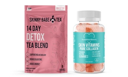 Skinny Babe Tea AM Detox Cleanse & Collagen Protein Gummies