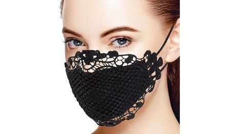 Delicate Lace Applique Washable and Reusable Mouth Face Mask