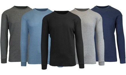 6-Pack Galaxy By Harvic Men's Crew Neck Thermal Shirts (M–5XL)