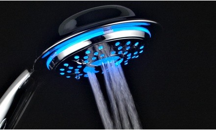 LED Handheld Shower Head with Air Jet Pressure-Boost Technology 