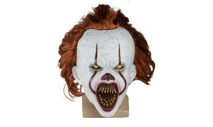 It Chapter Two LED Pennywise Mask Scary Joker Light Up Cosplay Halloween Mask