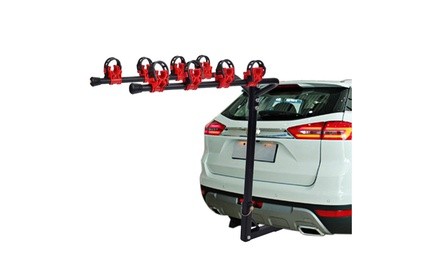 4 Bicycle Bike Rack Hitch Mount Car Truck AUTO SUV Bicycle Carrier Red&Black