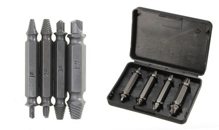 Double-Sided Damaged Screw Extractors with Storage Case (5-Piece)