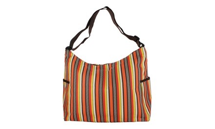 Baby & Co. Hobo Harvest Stripes Zippered Top Diaper Bag