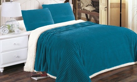 Luxury Home Soft Reversible Sherpa Blanket