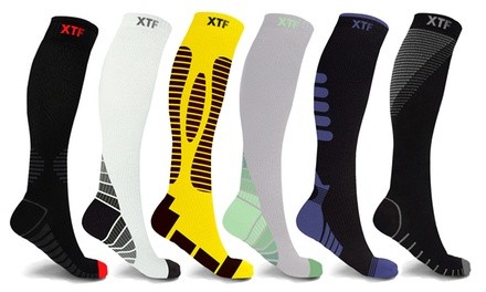 XTF Pain Relief Knee High Compression Socks (6-Pairs)