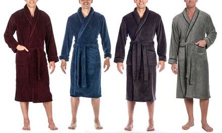 Noble Mount Men's Premium Coral Fleece Plush Robe