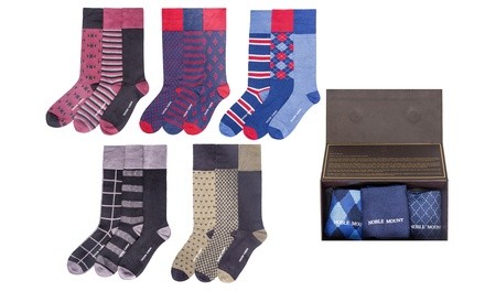 Noble Mount Men's Bamboo Dress Socks (3-Pack)