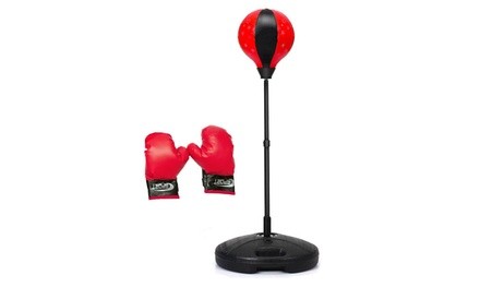 Hot Kids Punching Ball Bag Boxing Punch Exercise Sports Set With Gloves MY US