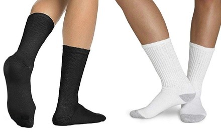 Men's Ribbed Athletic Crew Socks (12-Pairs)