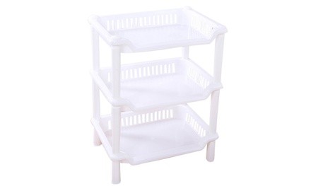 3-layer plastic storage rack bathroom kitchen storage rack