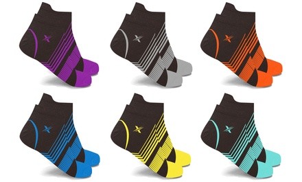 XTF Ultra V-Striped Ankle Compression Socks (6-Pack)