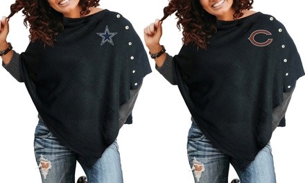 Little Earth NFL Women's Button Poncho