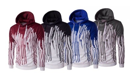 Men's Paint Splash Pullover Hoodie