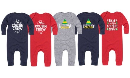 Instant Message: Infant Cousin Crew Christmas Long Sleeve Bodysuits