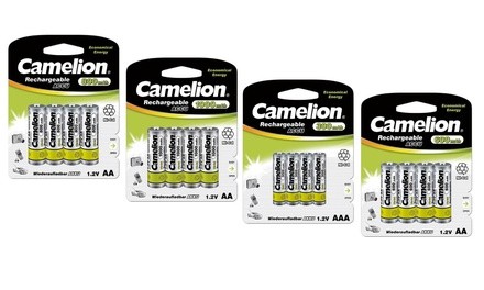 Camelion Rechargeable Batteries AA & AAA (8 or 24 Packs)