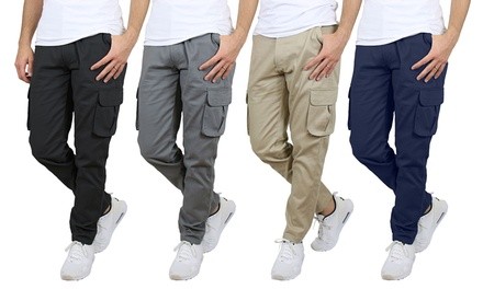 2-Pack Men's Cotton-Stretch Cargo Pants