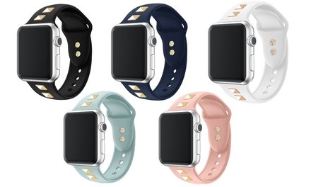 InTech Studded Silicone Sports Replacement Band for Apple Watch Series 1–5