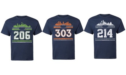 Men's Football City Area Code Tees