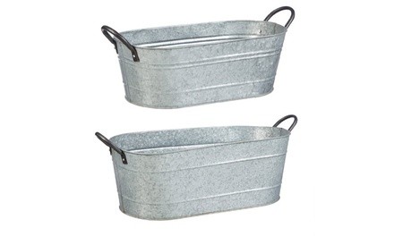 Galvanized Container or Bucket (Set-of-2)