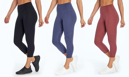 Marika Women's High Rise Pocket Capri Leggings. Plus Sizes Available 