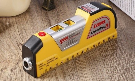 Measuring Tape with Horizontal Laser Line