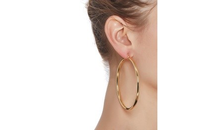 18K Gold Plated Oversized Hoop Earrings