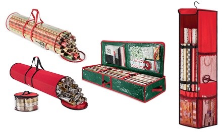 Christmas Gift Wrap Storage Bag & Organizers: Round, Under-bed, & Hanging Styles