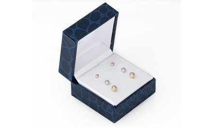  345MM Ball stud Earrings 14K solid gold Boxed by Moricci