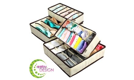 Underwear Collapsible Drawer Closet Organizer Pack of 4