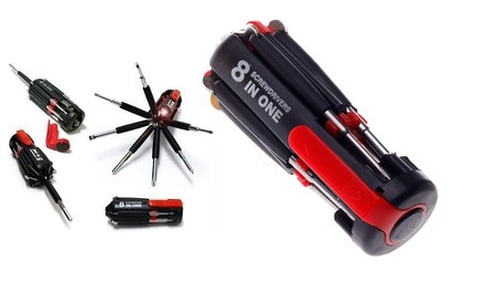 8-in-1 Multi-Screwdriver Tool with LED Torch