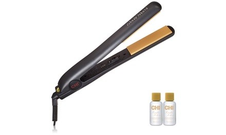 CHI Original Professional 1'' Ceramic Flat Iron and 2 - CHI Keratin Serum 0.5oz