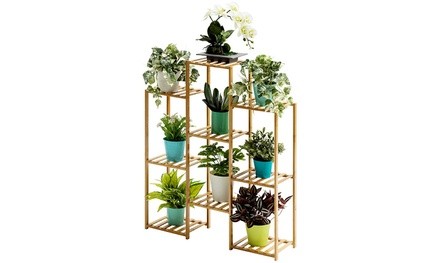 Inverlee Multi-Tier Bamboo Plant Stand Planter Rack Flower Pots Holder Display