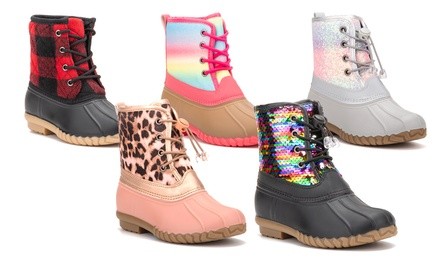 Olivia Miller Girls' Jump-in-Line Duck Boots