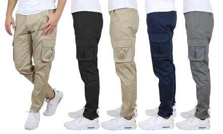 Men's Cotton Stretch Cargo Pants (3-Pack)