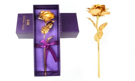 24K Gold Plated Forever Love Rose