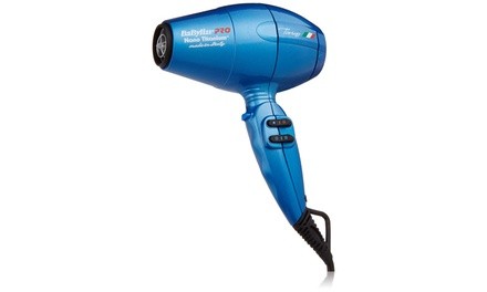 BabylissPro Nano Torino Blue Hair Dryer w/Diffuser & 3 Nozzles #BABNTB6160N